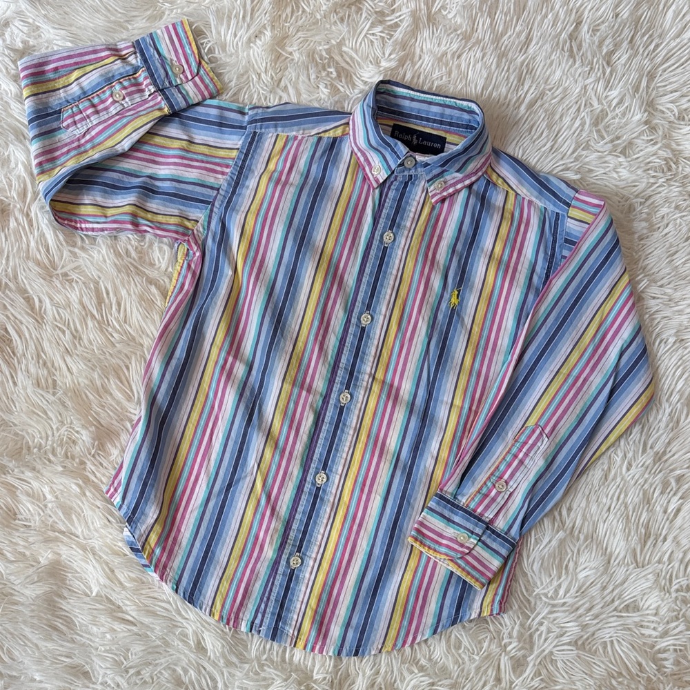 Ralph Lauren Multicolor Striped Kids Button Down Shirt